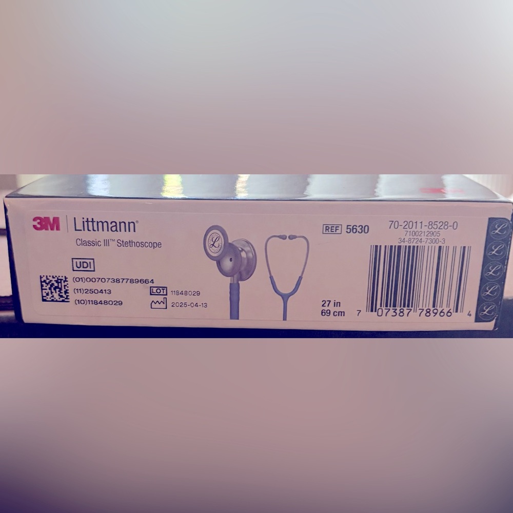New Littmann Classic III Stethoscope in Blue and Silver.